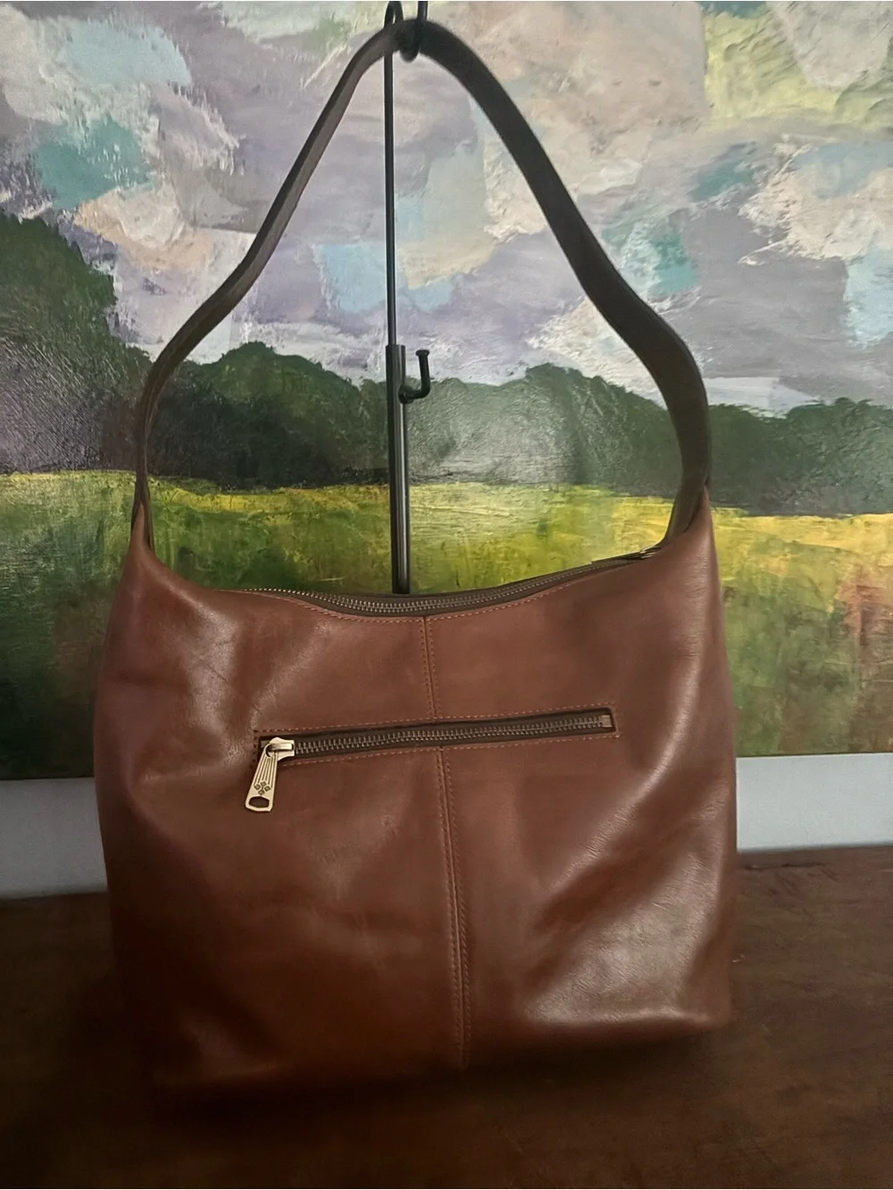 STUNNING Patricia Nash Elia Leather Hobo Bag - Rich Cognac Patina! - Picture 5 of 12
